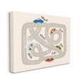 thumbnail image 1 of Stupell Industries Kid's Cartoon Car Road Map Fun Playful Streets, 36 x 48, Designed by Daphne Polselli, 1 of 6
