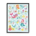 thumbnail image 1 of Stupell Industries Kid's Mermaid Alphabet Beach Fantasy ABC Typography Graphic Art Black Framed Art Print Wall Art, 11x14, by Lisa Whitebutton, 1 of 7