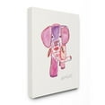 thumbnail image 1 of Stupell Industries Kid's Pink and Red Elephant Watercolor Zoo Animal Canvas Wall Art Design by Kait Roberts, 24" x 30", 1 of 4