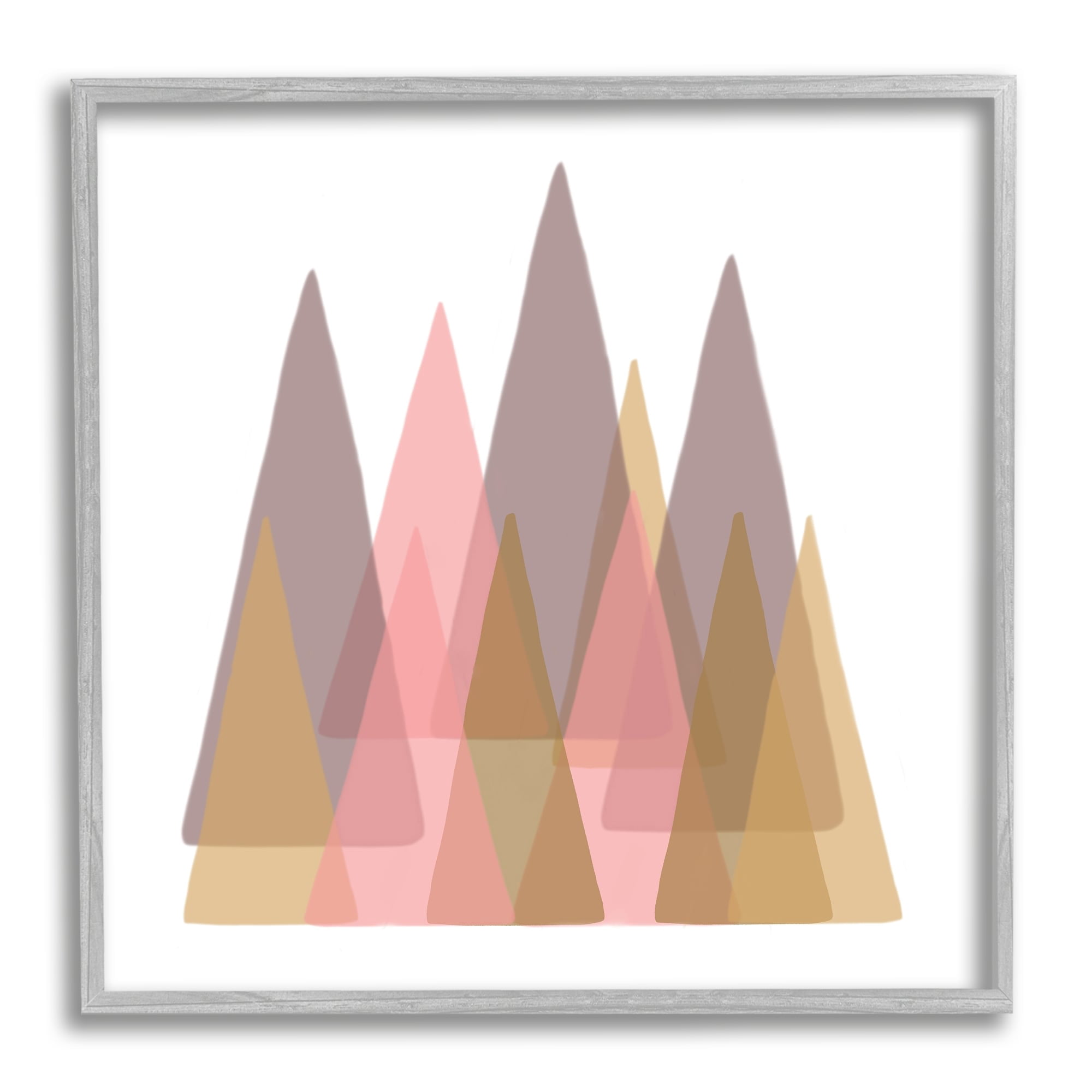 Stupell Industries Kids' Abstract Geometric Forest Pink Brown Trees, 12 x 12,Design by Reesa Qualia