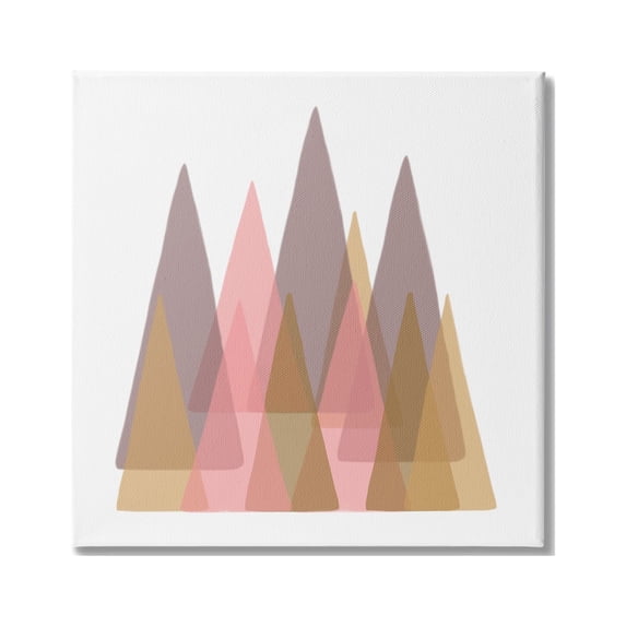 Stupell Industries Kids' Abstract Geometric Forest Pink Brown Trees, 17 x 17,Design by Reesa Qualia
