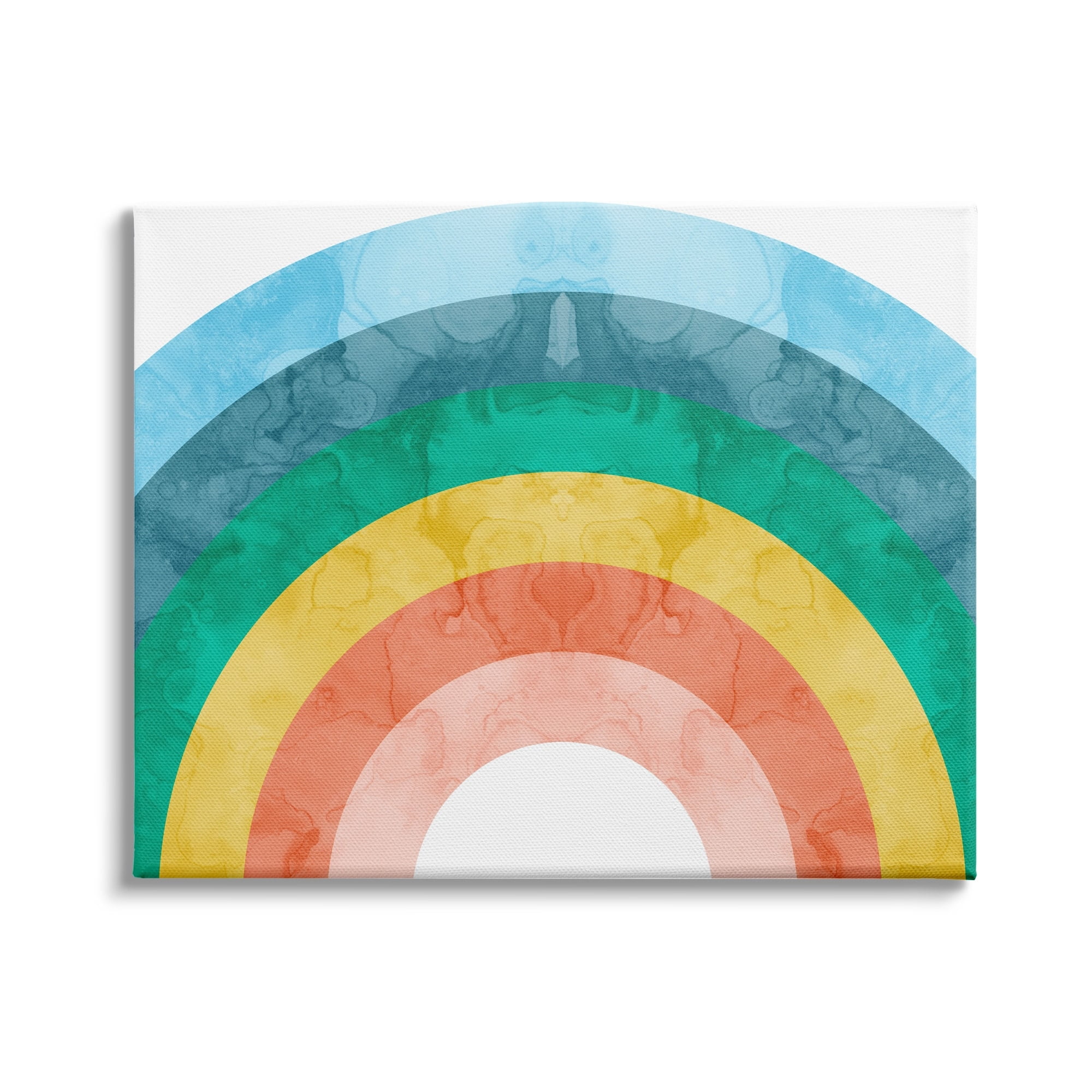 Stupell Industries Kids' Abstract Watercolor Pattern Rainbow Blue Green Pink, 20 x 16, Design by Daphne Polselli