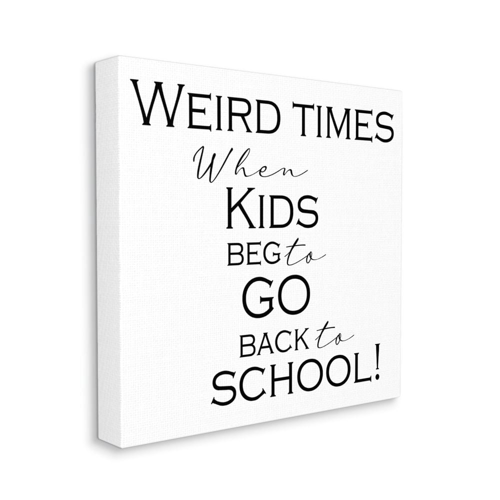 Stupell Industries Kids Back to School Text Funny Home Parent Humor Canvas Wall Art Design by Gail Green Licensing and Design Limited, 36" x 36"