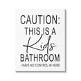 thumbnail image 1 of Stupell Industries Kids Bathroom No Control Casual Bathroom Sign Graphic Art Gallery Wrapped Canvas Print Wall Art, Design by Lettered and Lined, 1 of 5