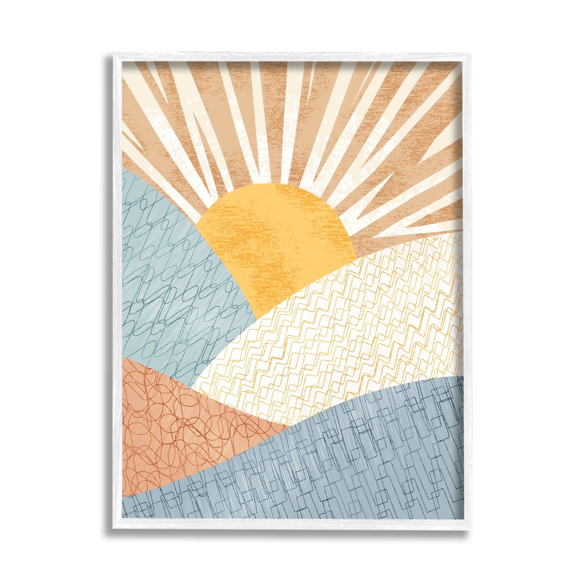 Stupell Industries Kids' Bold Sun Sunrise Rolling Hills Abstract Patterns, 24 x 30, Design by Ziwei Li