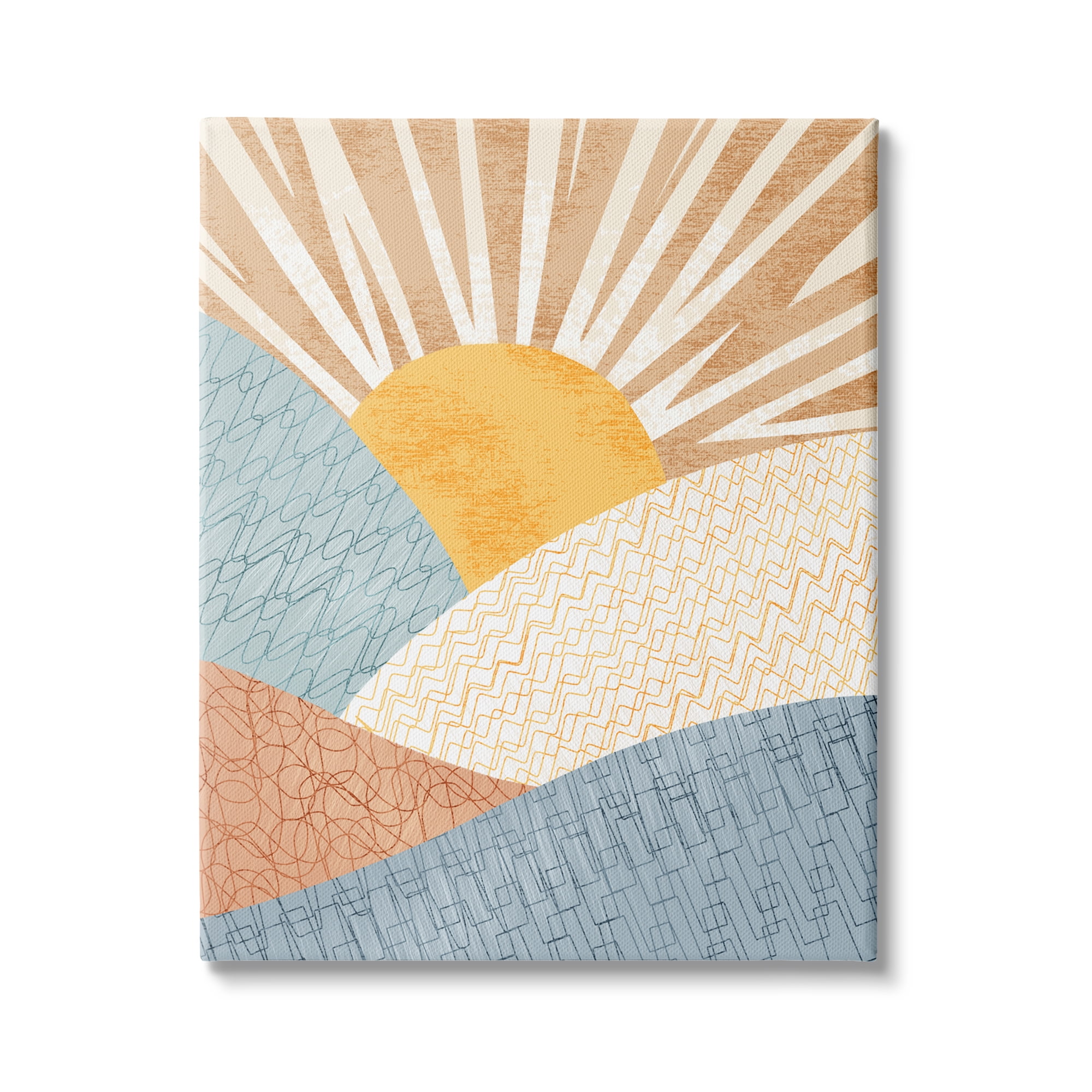 Stupell Industries Kids' Bold Sun Sunrise Rolling Hills Abstract Patterns, 30 x 40, Design by Ziwei Li