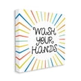 thumbnail image 1 of Stupell Industries Kids' Wash Your Hands Bathroom Rules Rainbow Stripes Typography Painting Gallery Wrapped Canvas Print Wall Art, 24 x 24, 1 of 6