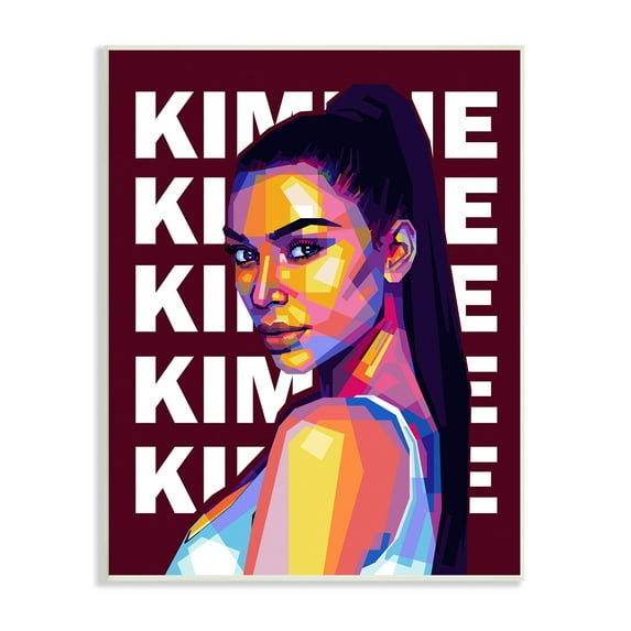 Stupell Industries Kimmie K Modern Portrait Abstract Geometric Pattern, 13 x 19, Design by Birch&Ink