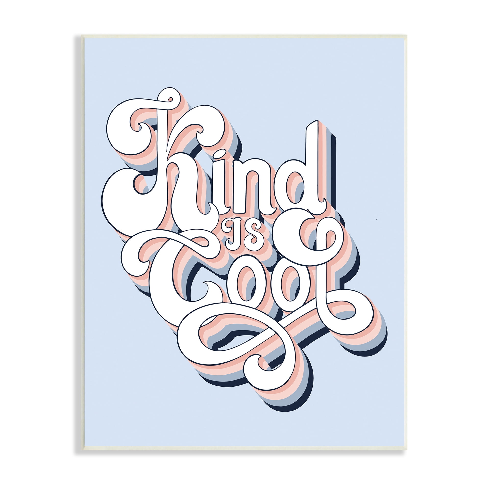 Stupell Industries Kind Is Cool Sentiment Groovy Retro Typography, 13 x 19, Designed by Jo Taylor