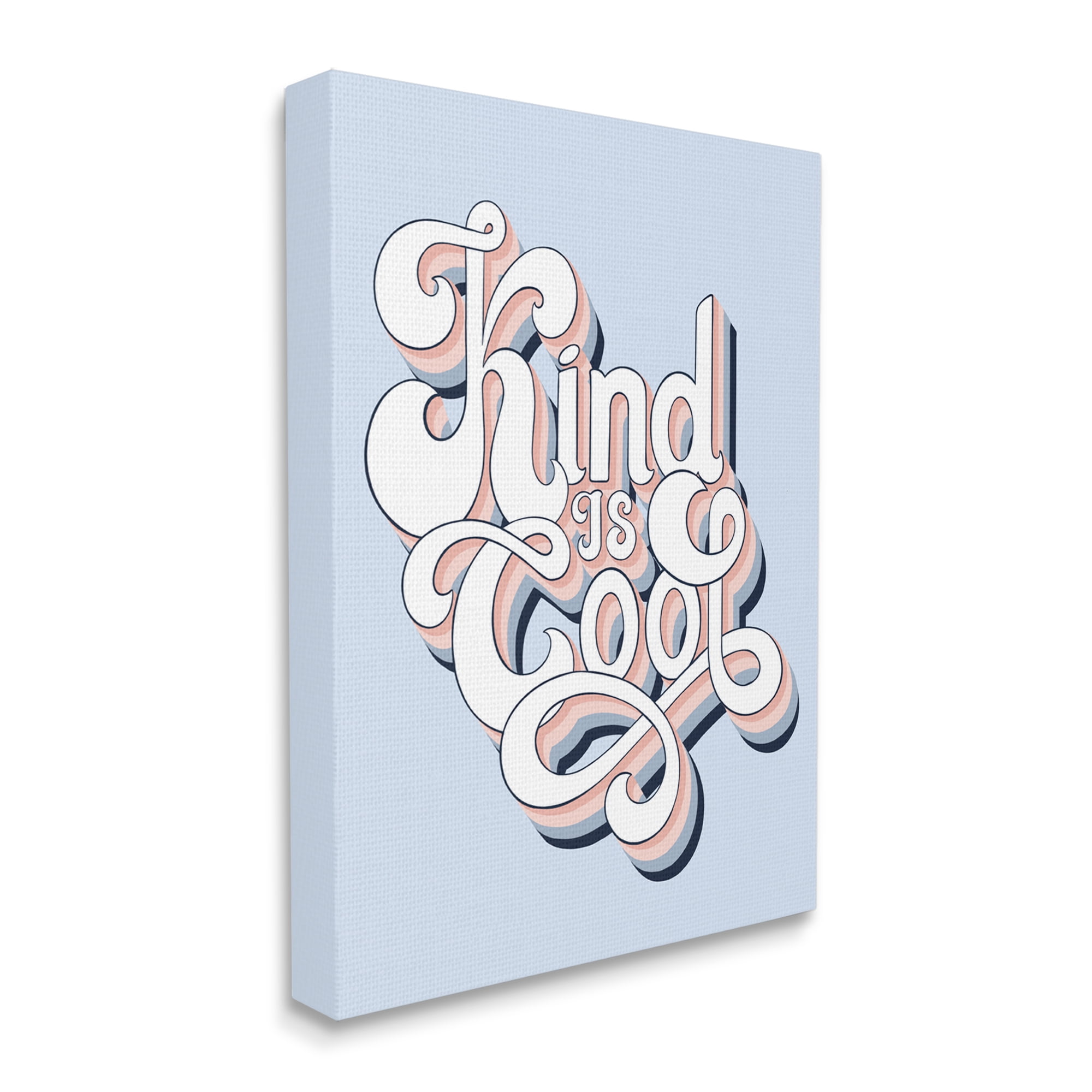 Stupell Industries Kind Is Cool Sentiment Groovy Retro Typography, 24 x 30, Designed by Jo Taylor