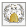 thumbnail image 1 of Stupell Industries Rustic Lodge Kind Words Comforting Bee Hive Phrase Botanical Laurels Gray Framed Giclee Art, 17 x 17, by Deb Strain, 1 of 6