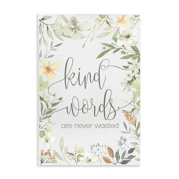 Stupell Industries Kind Words Never Wasted Plants & Flowers Painting Unframed Art Print Wall Art, 10 x 15