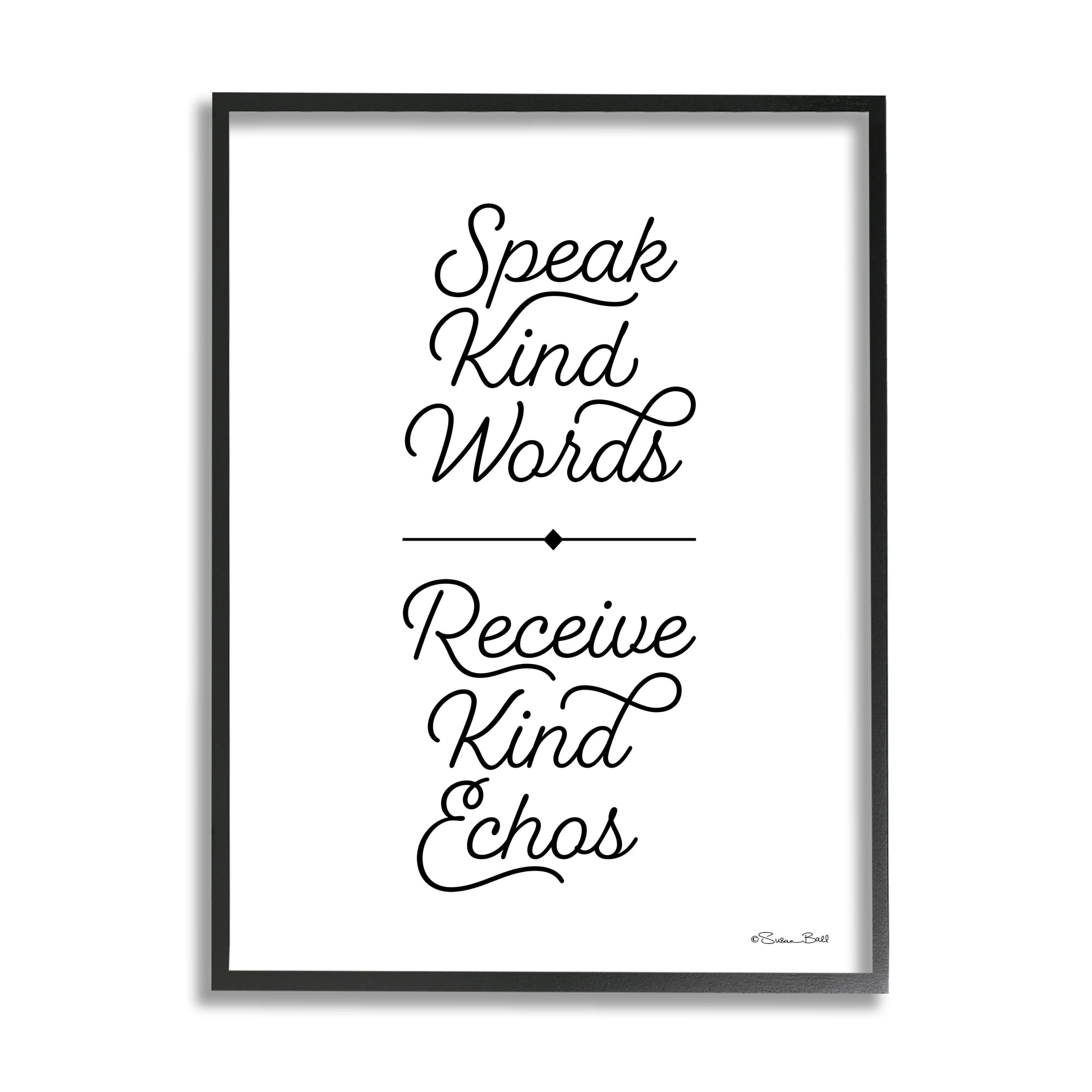 Kind Words Receive Tender Echoes Reap Consequences Proverb Inspirational Graphic Art Framed Art Print Wall Art