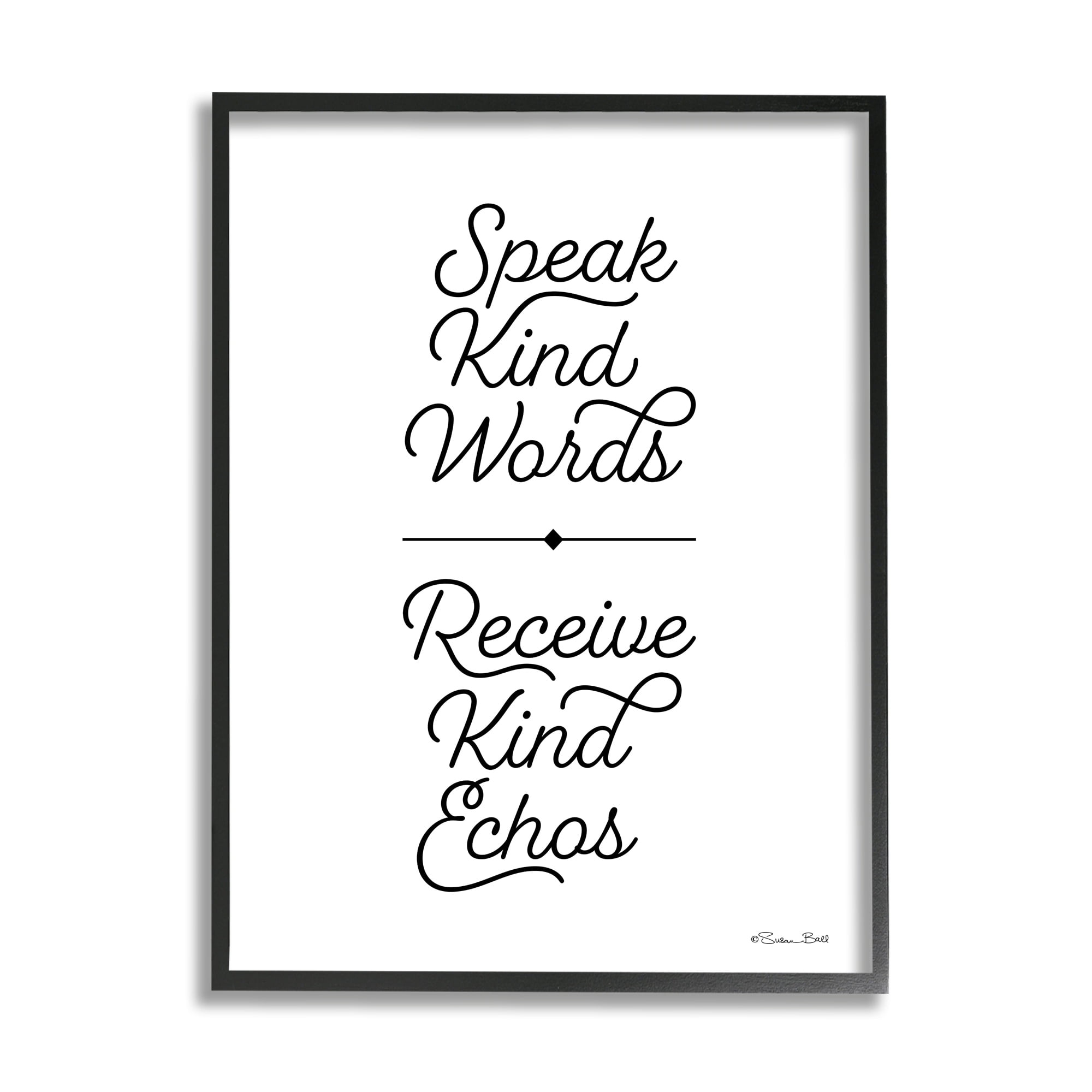 Stupell Industries Kind Words Receive Tender Echoes Reap Consequences Proverb,24 x 30, Design by Susan Ball