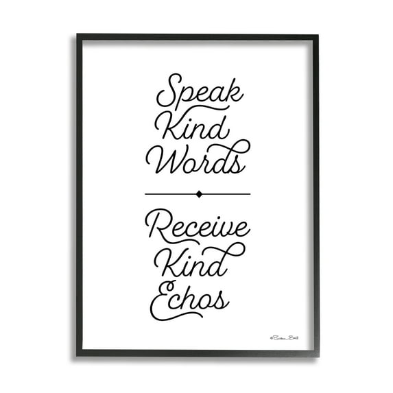 Stupell Industries Kind Words Receive Tender Echoes Reap Consequences Proverb,24 x 30, Design by Susan Ball