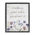 thumbnail image 1 of Stupell Industries Farmhouse Kindness Grows Blooming Florals Rustic Grain Pattern Black Floating Frame Canvas Art, 17 x 21, by Lettered and Lined, 1 of 7