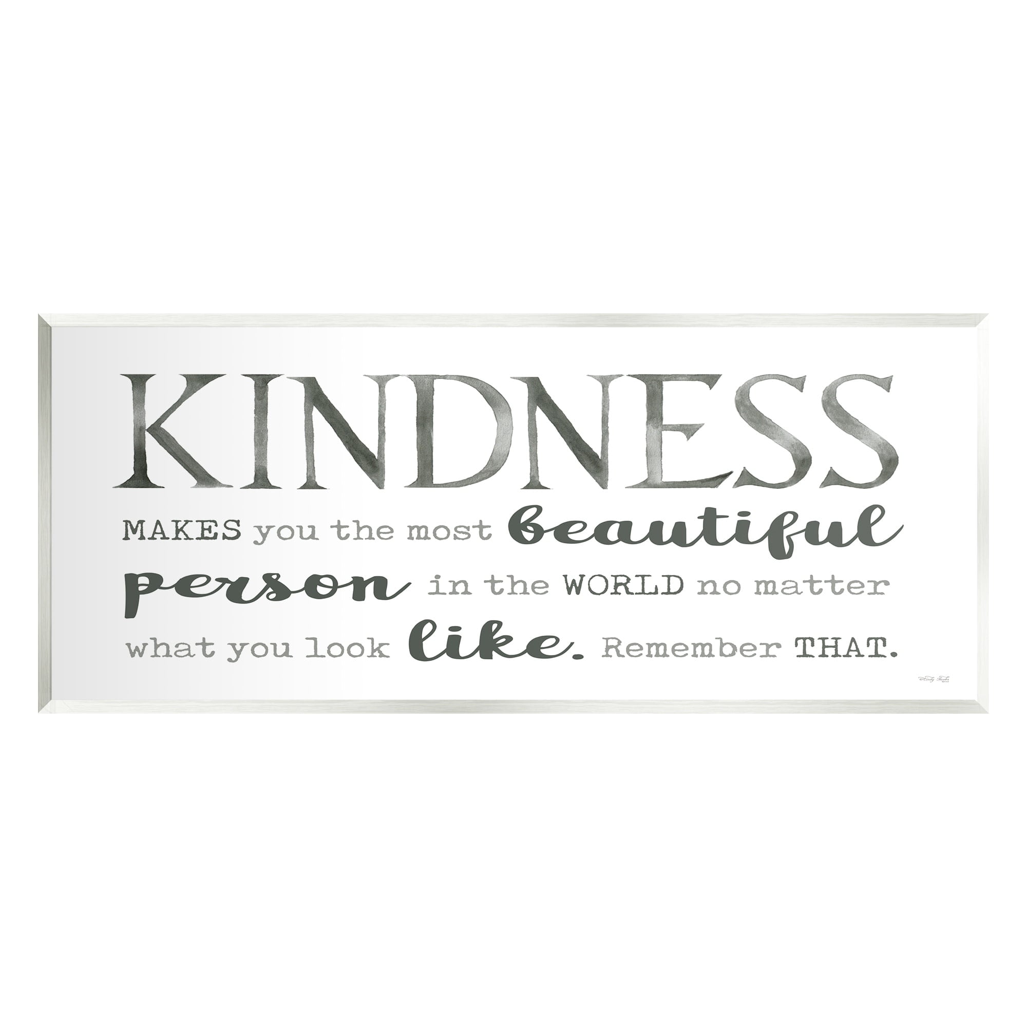 Stupell Industries Kindness Is Beautiful Inspirational Self Love Typography Phrase Graphic Art Unframed Art Print Wall Art, Design by Cindy Jacobs