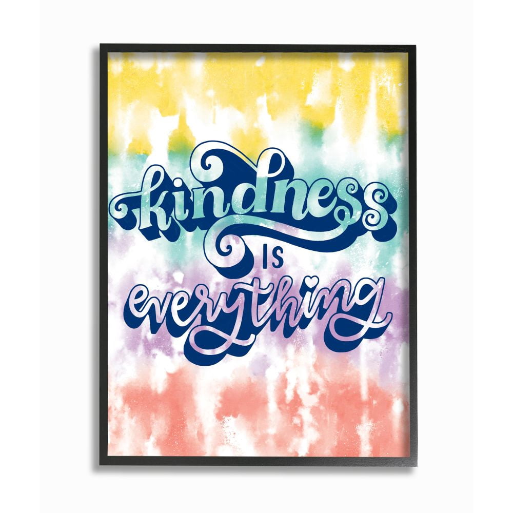 Stupell Industries Kindness is Everything Quote Over Colorful Tie Dye Designed by Loni Harris