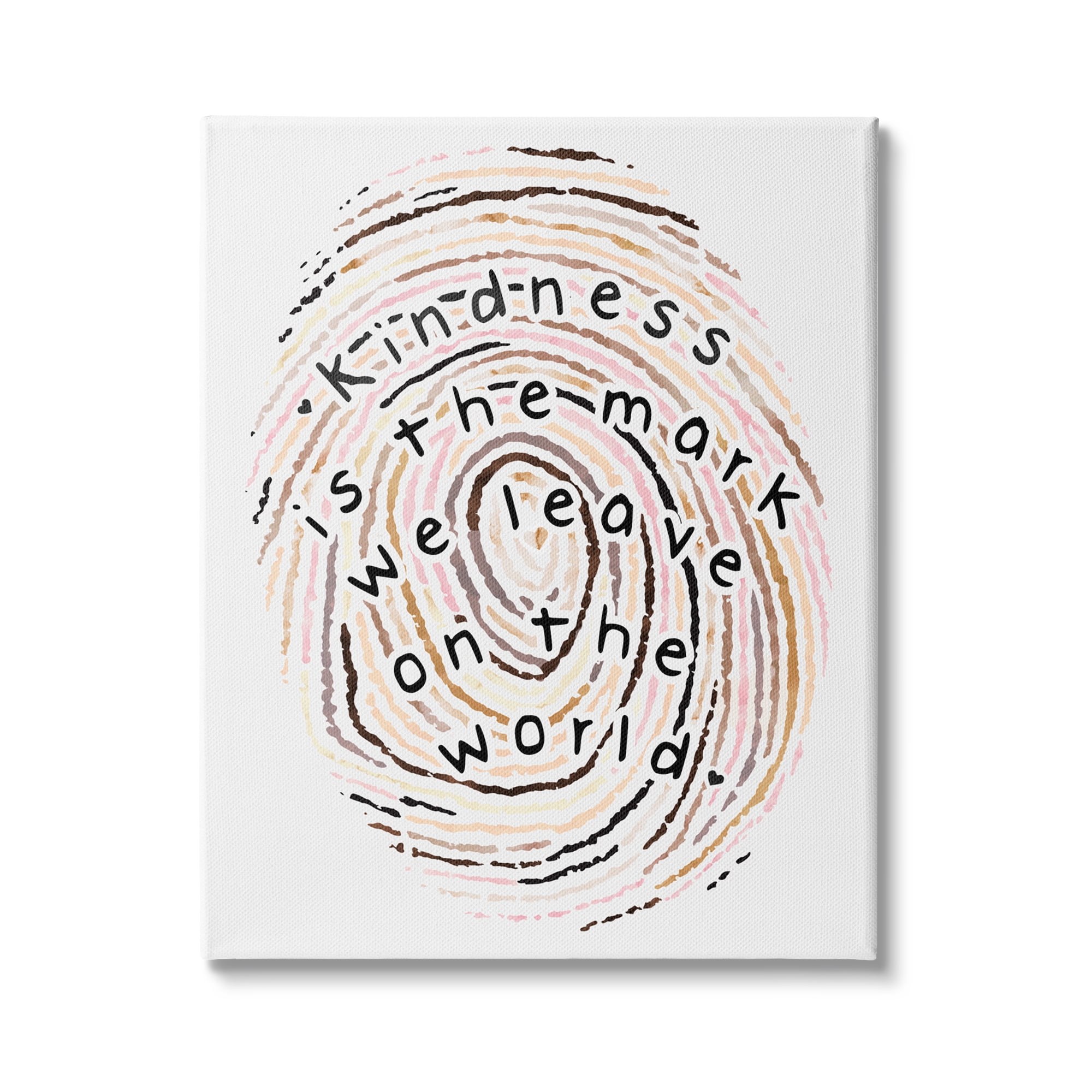 Stupell Industries Kindness is the Mark Diversity Phrase Fingerprint Pattern, 16 x 20,Design by Erica Billups