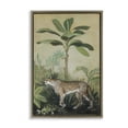 thumbnail image 1 of Stupell Industries King Of Jungle Leopard Landscape Painting Brown Floater Framed Canvas Art Print Wall Art, 17 x 25, 1 of 10