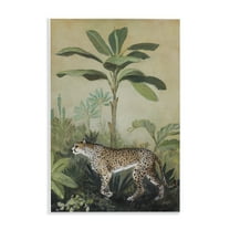 Stupell Industries King Of Jungle Leopard Landscape Painting Unframed Art Print Wall Art, 10 x 15