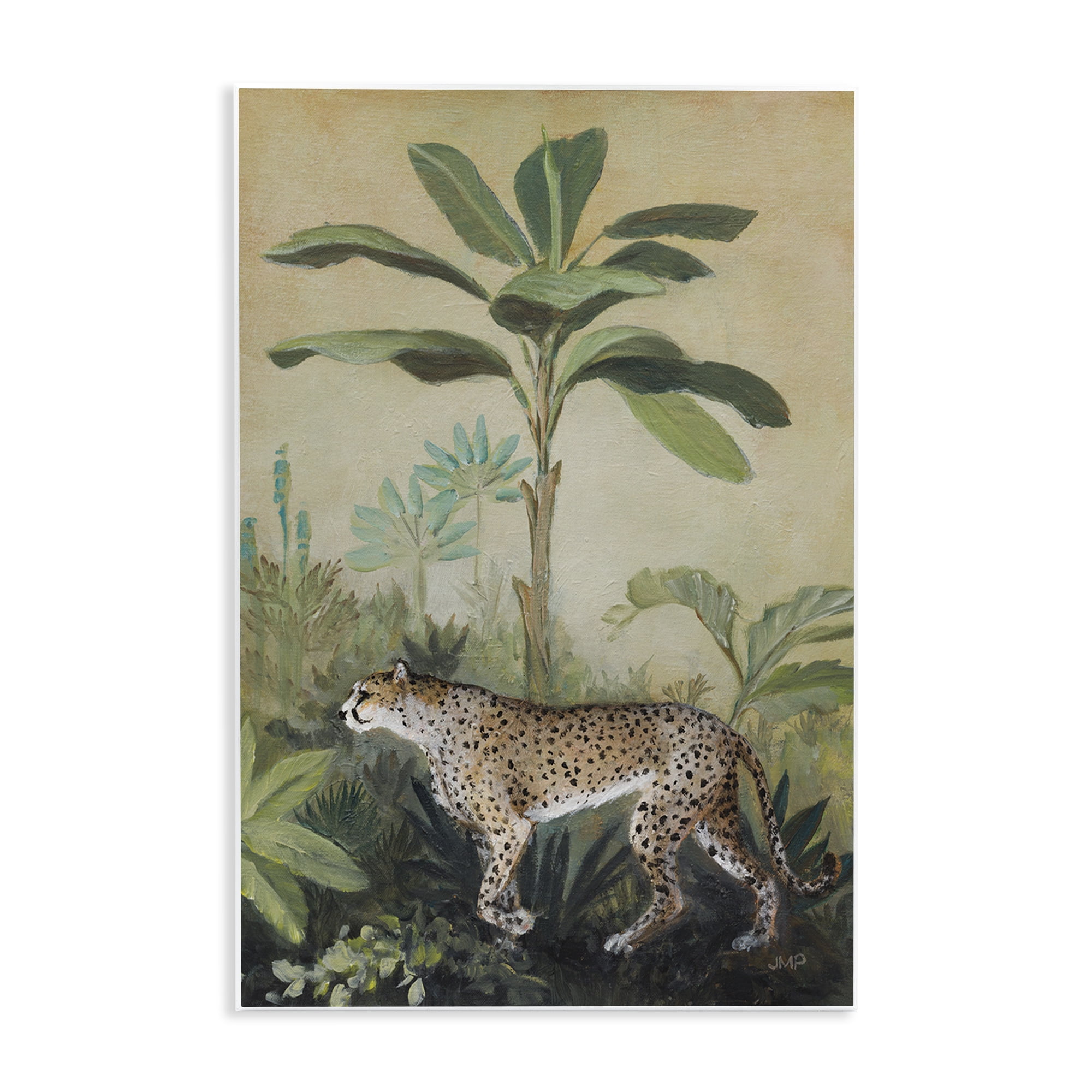 Stupell Industries King Of Jungle Leopard Landscape Painting Unframed Art Print Wall Art, 13 x 19