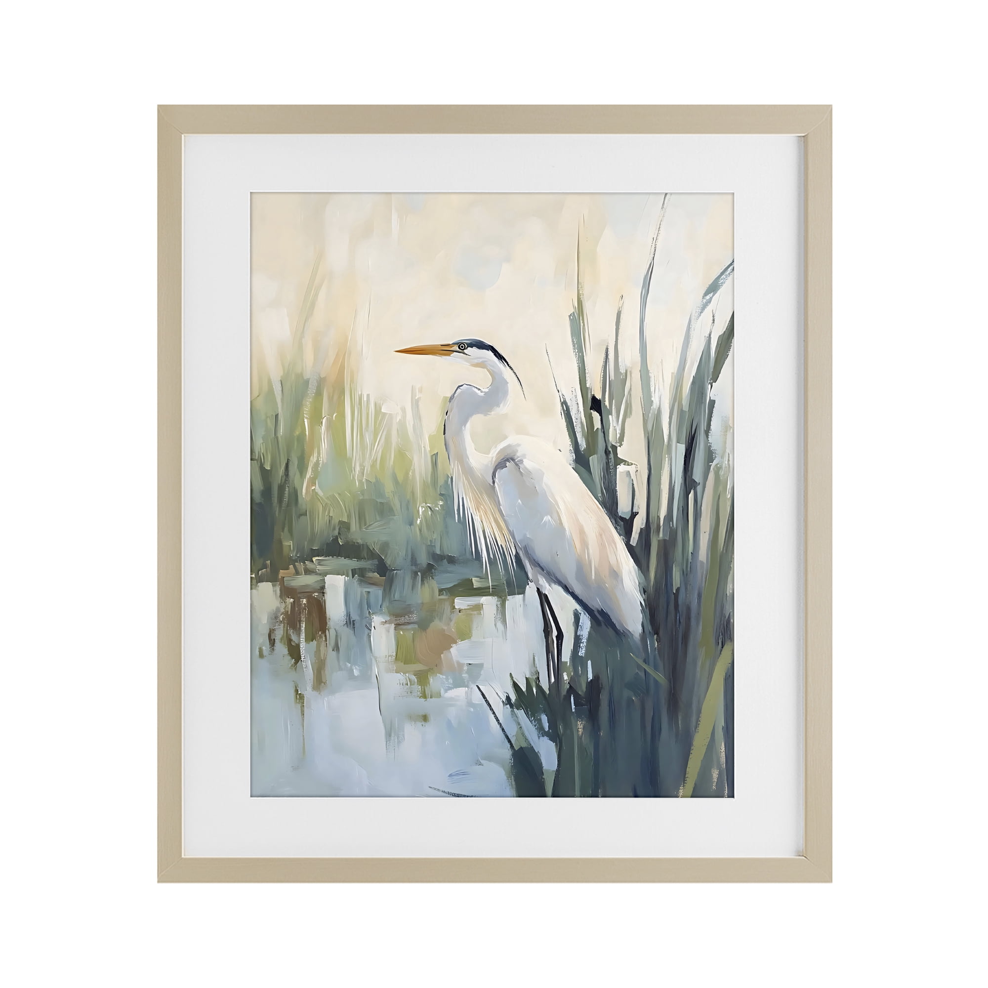 Stupell Industries King Of The Marsh Birch Framed Print Under Glass, design by Creative Studio
