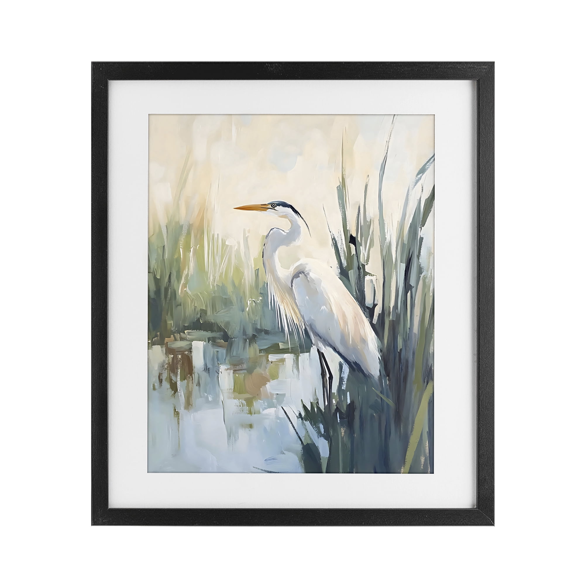 Stupell Industries King Of The Marsh Black Framed Print Under Glass, design by Creative Studio