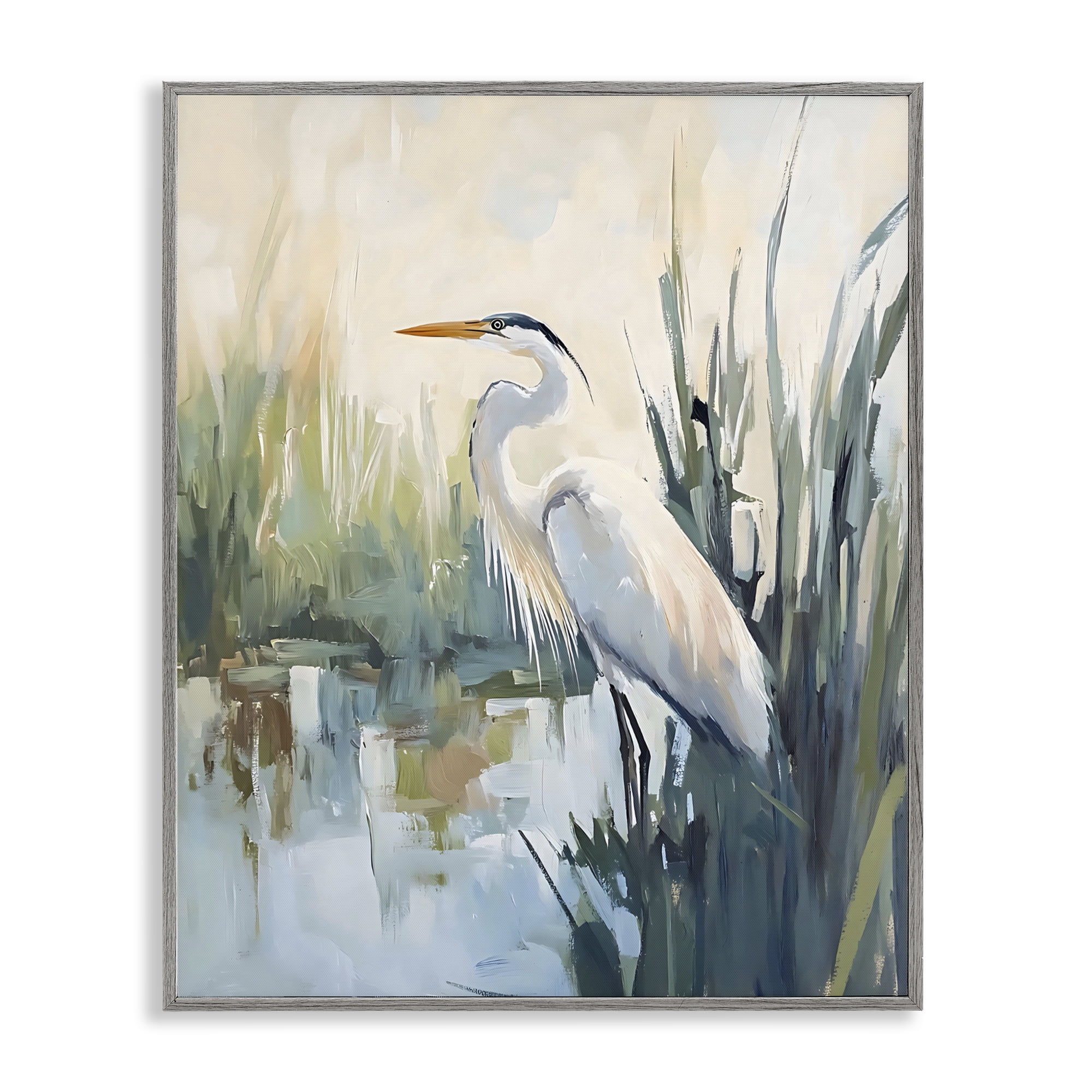 Stupell Industries King Of The Marsh Gray Framed Giclee Art, design by Creative Studio