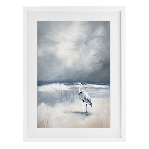 Stupell Industries Kingdom Of Herons White Framed Print Under Glass design by Ramona Murdock, 23 x 17