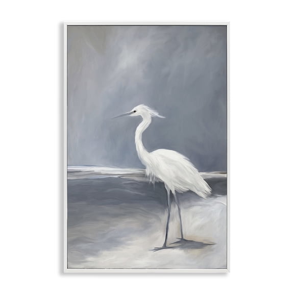Stupell Industries Kingdom of Herons Bird White Framed Giclee Art design by Ramona Murdock, 24 x 16