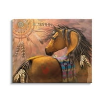 Stupell Industries Kiowa Gold Stallion Animals & Insects Painting Gallery Wrapped Canvas Art Print Wall Art, 20 x 16