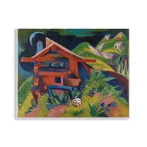 Stupell Industries Kirchner Landscape Cabin Landscape & Nature Painting Unframed Art Print Wall Art, 14 x 11