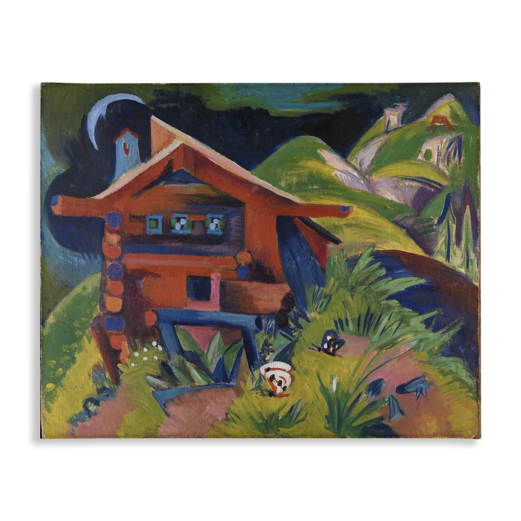 Stupell Industries Kirchner Landscape Cabin Landscape & Nature Painting Wrapped Canvas Art Print Wall Art, 30 x 24