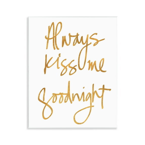 Stupell Industries Kiss Me Goodnight Typography Painting Unframed Art Print Wall Art, 11 x 14