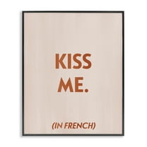 Stupell Industries Kiss Me In French Typography Painting Black Framed Art Print Wall Art, 11 x 14