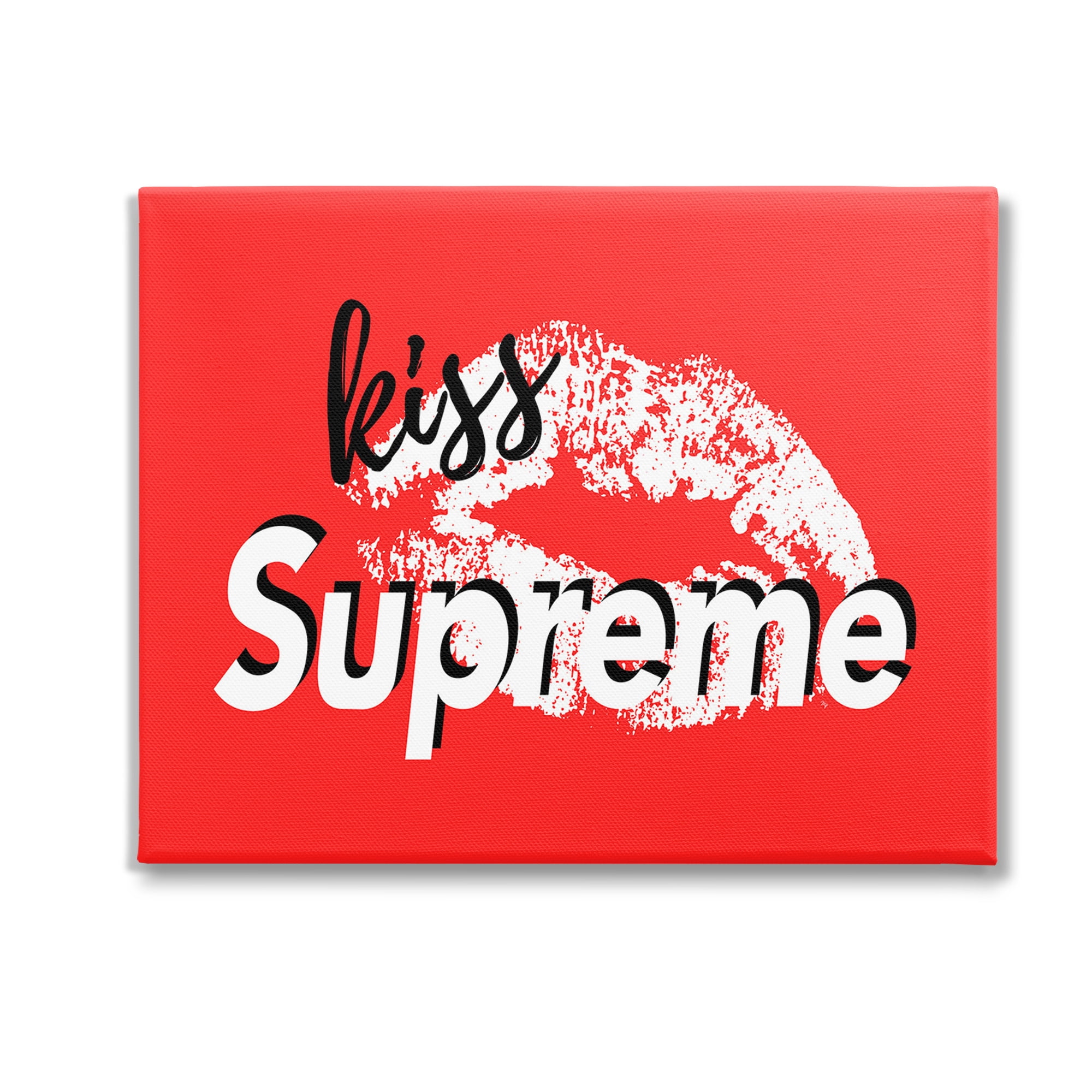 Stupell Industries Kiss Supreme on Red Beauty & Fashion Painting Gallery Wrapped Canvas Art Print Wall Art, 30 x 24