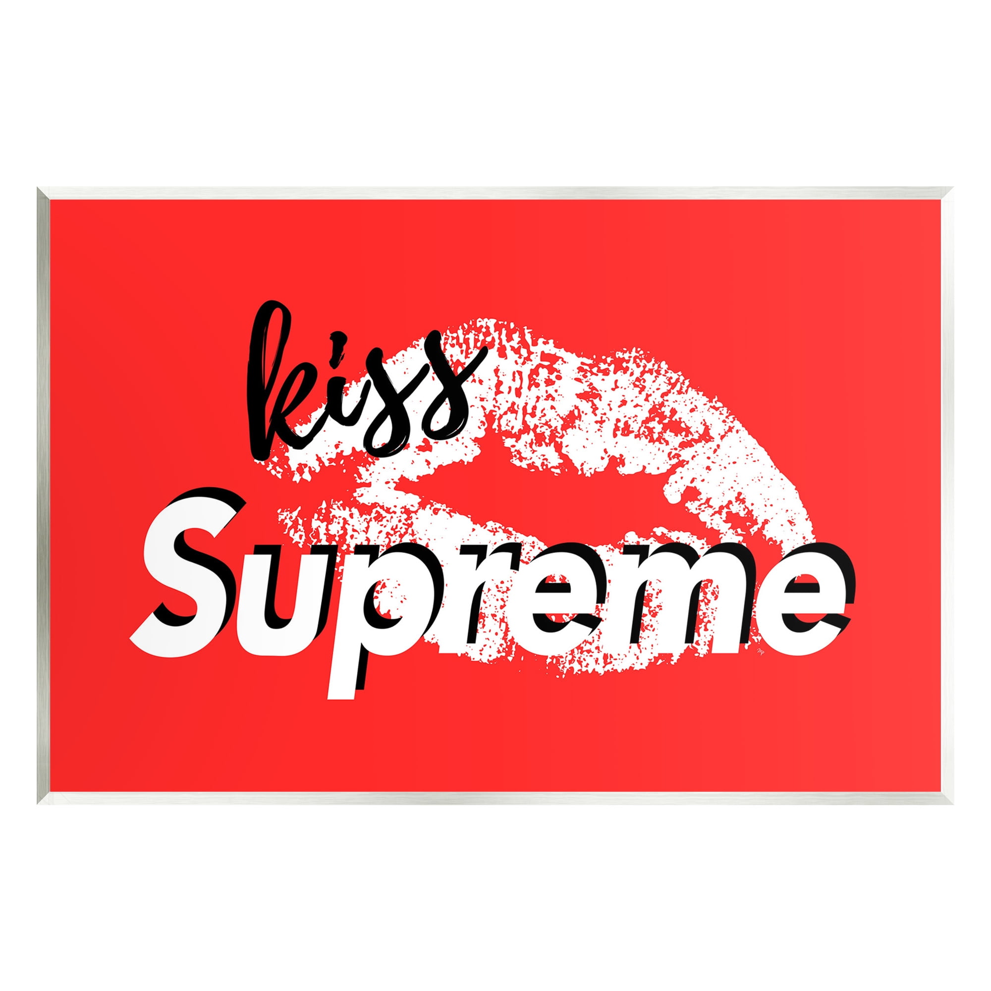 Stupell Industries Kiss Supreme on Red Beauty & Fashion Painting Unframed Art Print Wall Art, 15 x 10