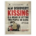 thumbnail image 1 of Stupell Industries Kissing Funny Newspaper Vintage Comic Book Design Wall Plaque by Ester Kay, 1 of 5