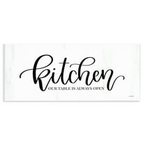 Stupell Industries Kitchen Always Open Typography Painting Unframed Art Print Wall Art, 17 x 7