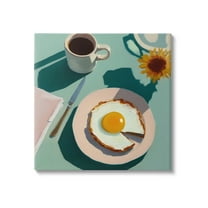 Stupell Industries Kitchen Brunch Meal Food & Beverage Painting Gallery Wrapped Canvas Art Print Wall Art, 17 x 17