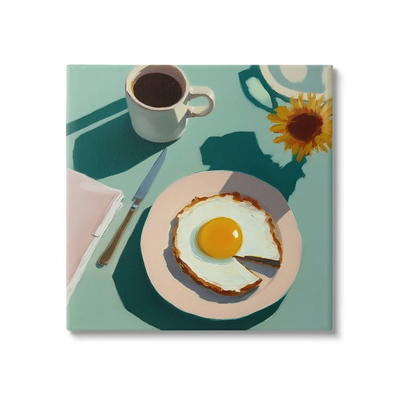 Stupell Industries Kitchen Brunch Meal Food & Beverage Painting Gallery Wrapped Canvas Art Print Wall Art, 17 x 17