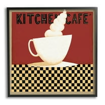 Stupell Industries Kitchen Cafe Vintage Patterned Graphic Art Black Framed Art Print Wall Art, Design by Dan DiPaolo
