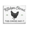 thumbnail image 1 of Stupell Industries Kitchen Closed Funny Hardworking Farm Chicken Bird Phrase,30 x 24, Design by Daphne Polselli, 1 of 5