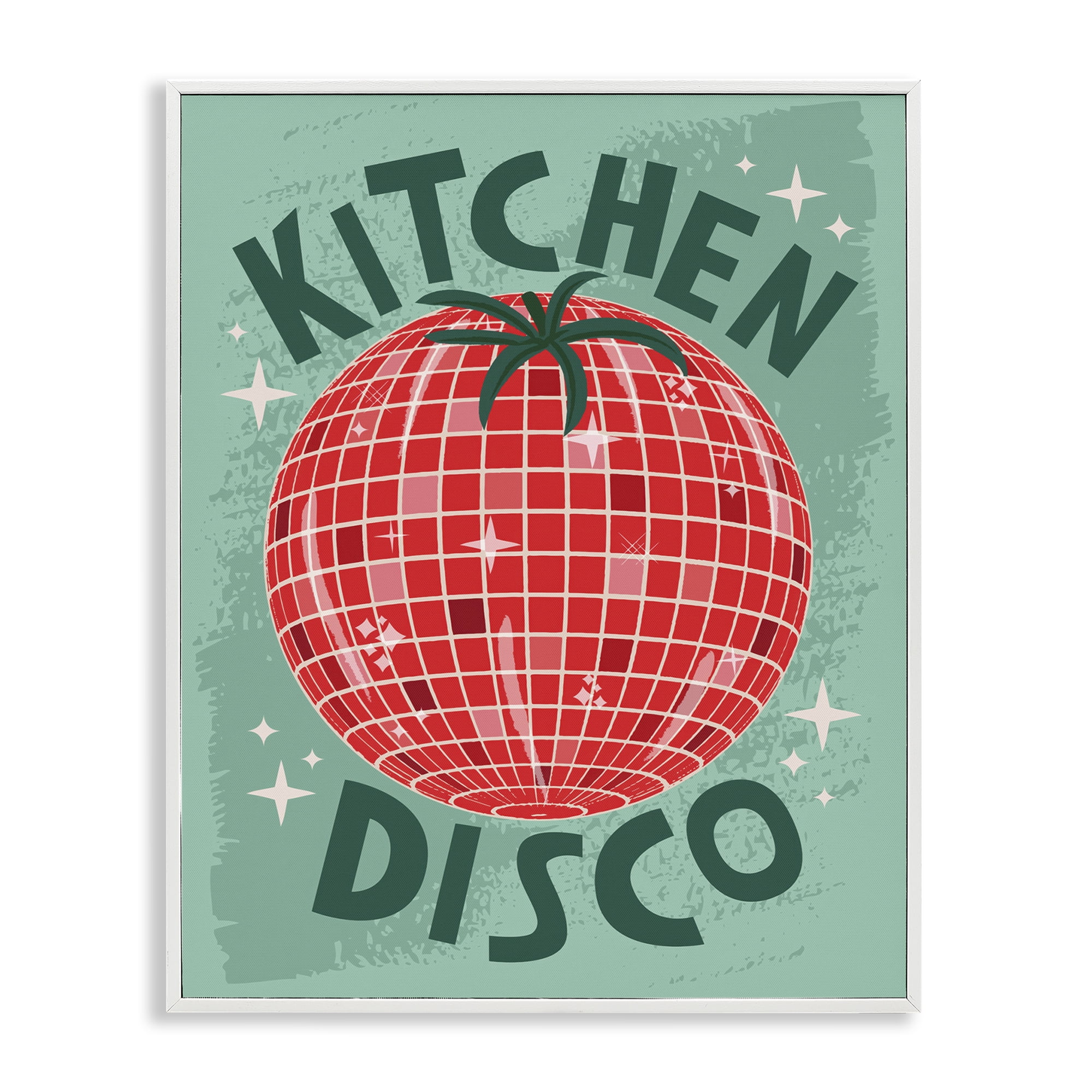 Stupell Industries Kitchen Disco Tomato Food & Beverage Painting White Framed Art Print Wall Art, 11 x 14