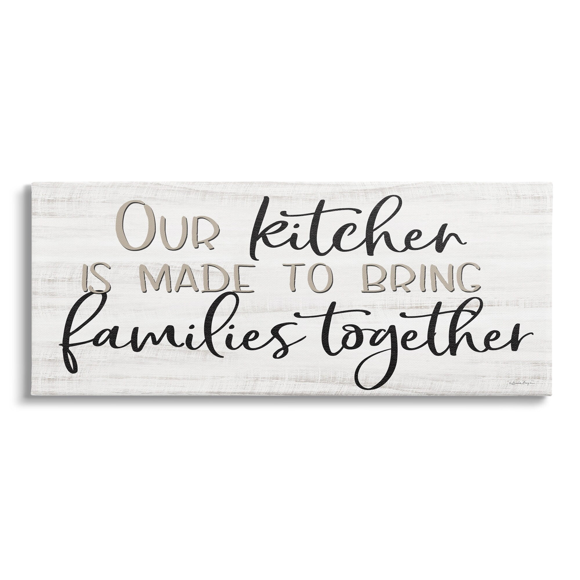 Stupell Industries Kitchen & Family Meaningful Quote Birch Texture Graphic Art Gallery Wrapped Canvas Print Wall Art, Design by Susie Boyer