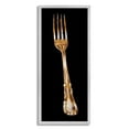 thumbnail image 1 of Stupell Industries Kitchen Fork Silverware Cutlery Painting Black Background Painting Gray Framed Art Print Wall Art, Design by Adolf Llovea, 1 of 5
