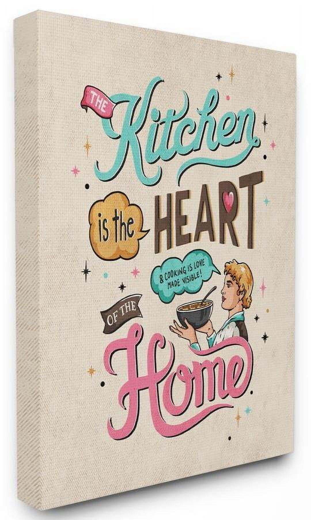 Stupell Industries Kitchen Heart And Home Vintage Comic Book Word Design Canvas Wall Art by Ester Kay