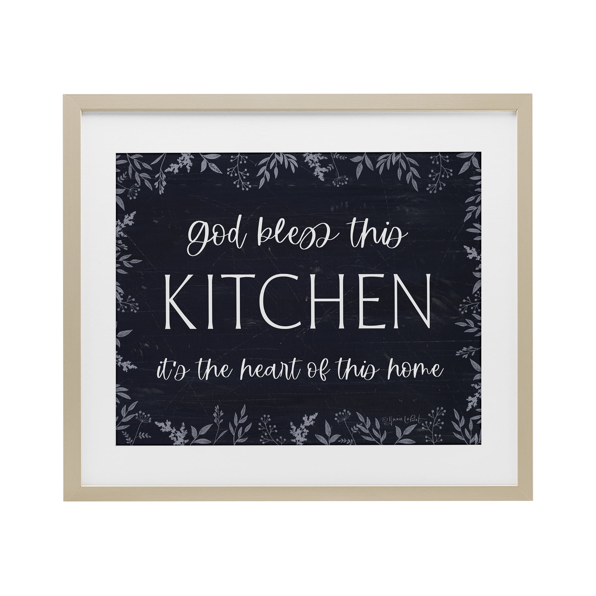 Stupell Industries Kitchen Heart Of This Home Birch Framed Print Under Glass, design by Annie LaPoint
