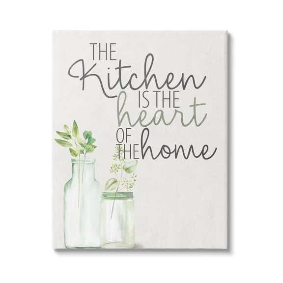Stupell Industries Kitchen Heart Phrase Food & Beverage Painting Gallery Wrapped Canvas Print Wall Art, 16 x 20